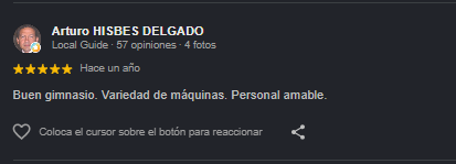 Reseña de Arturo Hisbes Delgado para Fit Body Piura
