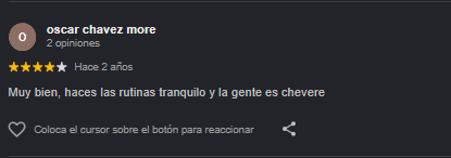 Reseña de Oscar Chavez More para Fit Body Piura
